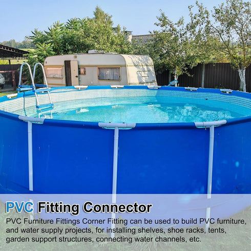 3/4" 6 5 Elbow Elbow uxcell PVC Fittings, Pcs Way Connector PVC Furniture Fittings Corner Fitting for Water Supplies