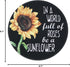 Eleville Mouse Pad with Sunflower Design, Motivational Words of Wisdom for Office Home Travel