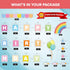Decorably 84 Pcs Cupcake Birthday Bulletin Board Set - Birthday Chart for Classroom Birthday Wall Decorations