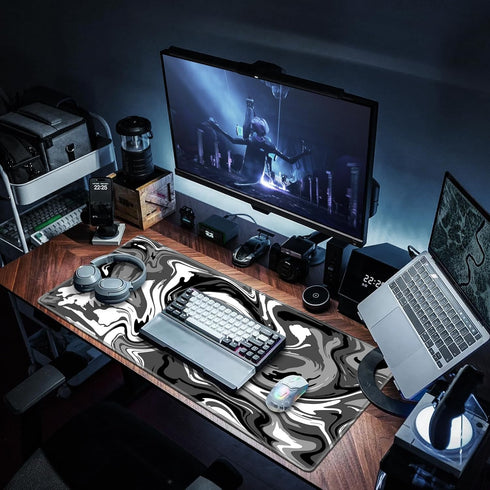 Canjoy Fluid Pattern Gaming Mouse Pad, Large Extended 31.5x15.9inch Computer Mouse Mat for Gaming/Office/Home