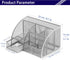 Boutilon Mesh Desk Organizer with 6 Compartments and 1 Drawer - Multi-Functional Caddy Pen Holder for Home Office