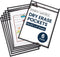 Essex Wares 6 Pack, Black Dry Erase Pocket Document Protectors, 10" x 13.5" - Reusable Plastic Sleeves