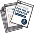 Essex Wares 6 Pack, Black Dry Erase Pocket Document Protectors, 10" x 13.5" - Reusable Plastic Sleeves