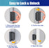 2Pack 800lbs Door Reinforcement Lock Withstands of Force - Black Extra Proof Door Lock for Kids Safety Drilling