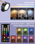 2 Pack 3 360 Dimmable Wall Mounted Lights, Rechargeable RGB Color Changing Light, Color Temps & Remote and Touch