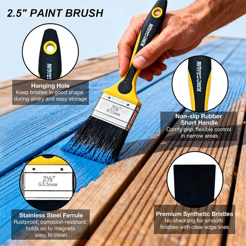 10-Piece (3 7" King Origin Paint Roller Kit with Extension Pole ft), Paint Roller Covers, Roller Frame, Paint Brush