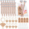 Qilery 12 Set Bridal Shower Pens, Diamond Pens with Keychains, Wedding Favors for Women Girls Gift