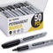 WOSWEL Permanent Markers Bulk, 50 Pack, Black Permanent Marker Pens, Fine Tip,