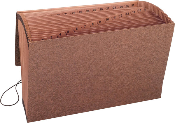 Smead TUFF Expanding File, 31 Pockets, Legal Size, Redrope (70369)