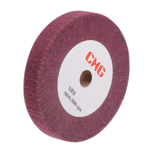 uxcell 150mm x 25mm 320 Grit Non-Woven Polishing Wheel, Nylon Wire Drawing Abrasive Flap Wheel