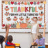 Fall Turkey Bulletin Board Set, DIY Turkey Cutouts, Autumn Thankful Tree Classroom Decorations, Fall Leaves Pumpkin