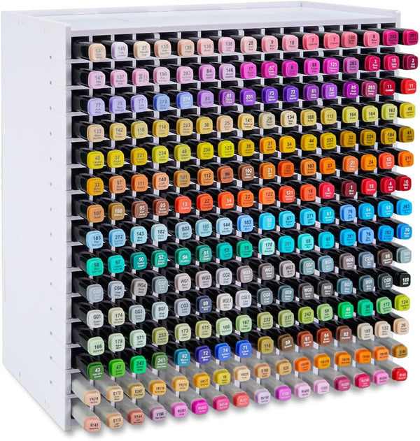 SANFURNEY Marker Pen Organizer Holder for 240 Markers - Craft Art Supply Storage Rack for Home Classroom Office