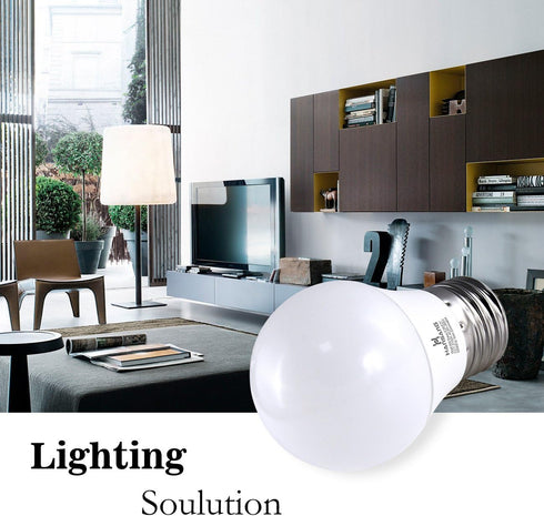 hansang A15 LED E26 Small Light Bulb, Daylight 5000K, 60Watt Equivalent, Ceiling Fan Light Bulbs, E26 Standard Base,