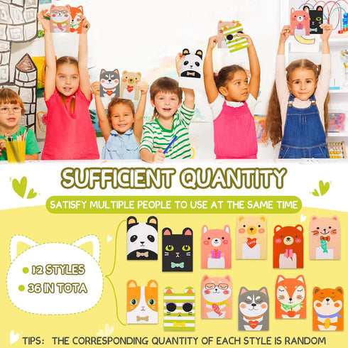 Yexiya 36 Packs Mini Cute Animal Notebooks, Funny Cartoon Notebooks for Christmas, Valentine's Day Gifts