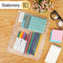 KTRIO 12 Pack Zipper Binder Pocket, Letter Size Clear PVC Loose Leaf Pouch for 3 Ring Binder Document Storage