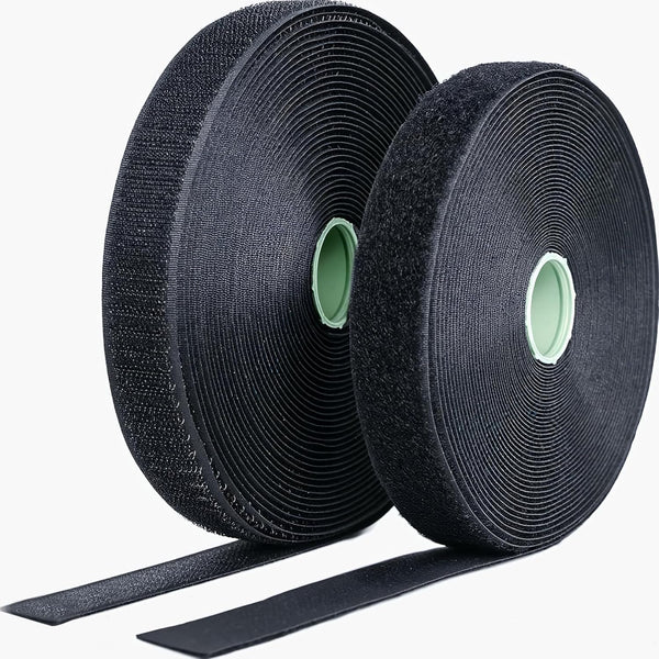 1 Inch x 33 Ft Industrial Strength Sew On Hook and Loop Tape - Strong Nylon Fabric Fastener Strips for Clothing,