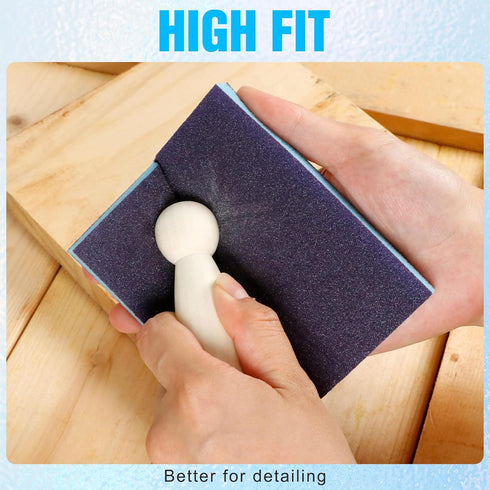 12 Pack 60/80/120/220/320/400 Pack Sanding Sponge, Washable and Reusable Sanding Blocks Grit Wet Dry Sand Paper