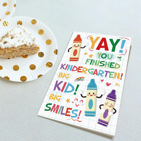 Obbyidk Adorable Kindergarten Graduation Card - Perfect Gift for Boys & Girls