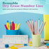 Dry Erase Number Line, Double Sided Whiteboard, 1 Pack 4x12", Math Sentence Blank on Side 2
