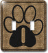 3dRose lsp_25942_2 Letter I Standard Cheetah Print Cat Paw Double Toggle Switch