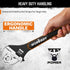 3-Piece Set, 10", 12", 16", HORUSDY Adjustable Spud Wrench CR-V Steel, SAE & Metric Scale, Black Oxide Finish, Heavy