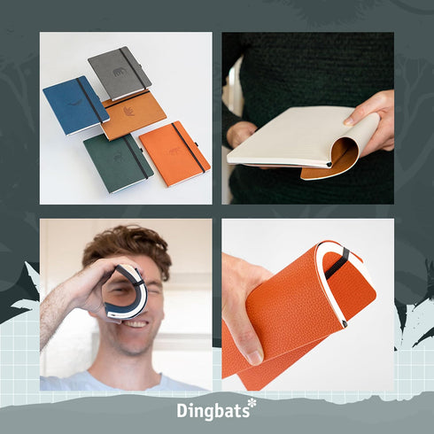 Dingbats A5 Wildlife Dotted Notebook Journal - Premium Vegan Leather Softcover for Women & Men, Note Taking