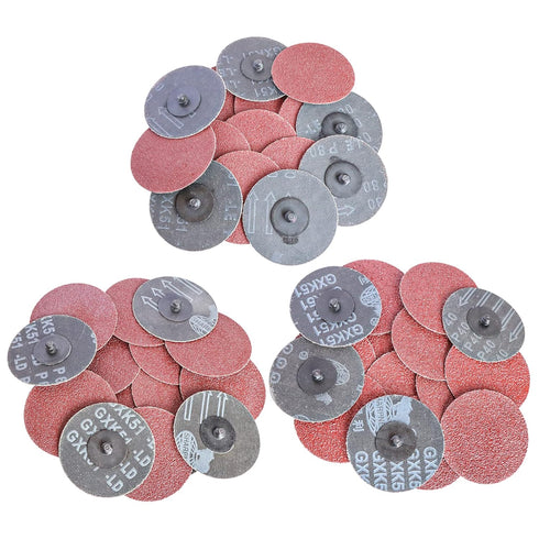 Hiqalty 45PCS 3" inch Sanding Discs Roll Lock Quick Change Disc R-Type Sandcloth