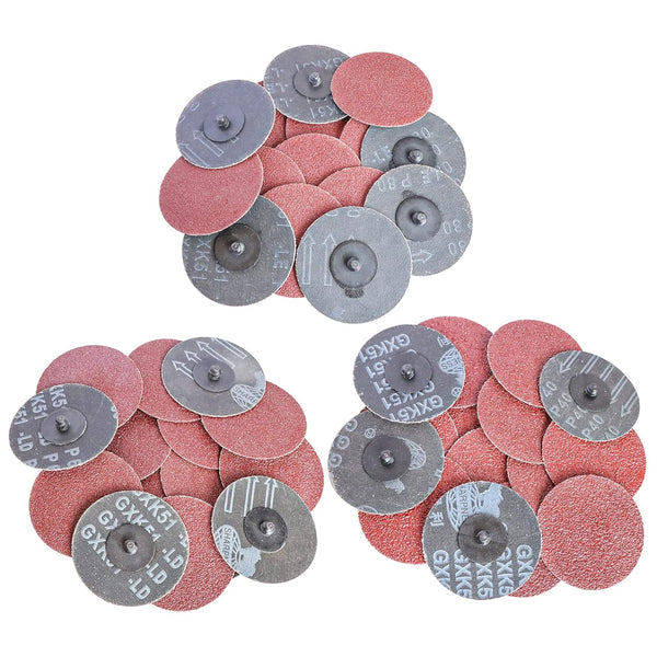 Hiqalty 45PCS 3" inch Sanding Discs Roll Lock Quick Change Disc R-Type Sandcloth