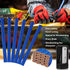 Honoson 202 Pcs Carpenter Pencil Set, 200 Pcs Flat Construction Pencils with Ruler, 2 Pcs Sharpener for Woodworking