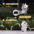 CORIETTA Mothers Day Gifts, Solar Garden Statues Rabbit with Solar Lights, Mother & Baby Bunny Figurine with Butterfly