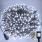 Christmas String Lights 132FT 400 LED Cool White Dark Green Wire, Indoor