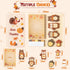 Fall Give Thanks Sticky Notes Set, 550 Sheets Thanksgiving Self-Stick Notes Autumn Turkey Pumpkin Fox Owl Cute Woodland Animal Memo Pads Small Gift for Students School Office Supplies