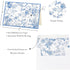 50 Pack Crisky Blue Floral Blank Note Cards with Envelopes & Stickers, Gold Foil Bridal Shower Thank You Cards Greeting