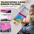WOT I Telescoping Project Organizer 2PCS, Refillable 3 Ring Binder Pocket Folder with Custom Cover, Pink