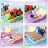 Zhehao 16 Pack Paper Organizer Basket, 13.5 x 10 x 3 Inch Plastic Mesh Bin, Colorful Storage for Office and Home