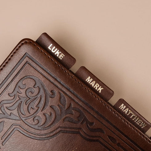 UPAFEXXI 80 -Leather Bible Tabs, Bible Tabs for women and men(Gold Foil Lettering) Large Print Stickers, Easy to Read