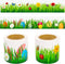 Spring Easter Bulletin Board Border, 2 Rolls of Spring Green Grass and Easter Egg Trim for Classroom Holiday Decorations