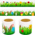 Spring Easter Bulletin Board Border, 2 Rolls of Spring Green Grass and Easter Egg Trim for Classroom Holiday Decorations