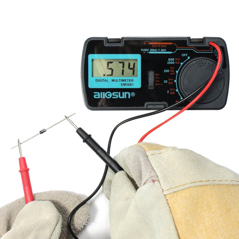 ALLOSUN Digital Multimeter/DMM/Multi Tester, Pocket Size Amp/Ohm/Volt Meter, Diode and Continuity Test