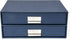 Bigso Birger 2-Drawer Fiberboard Label Frame Document Letter Box | Desktop Drawers for Loose Papers, Documents, and