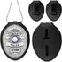 Cedilis 2 Pack Police Badge Holder with Metal Clip, PU Leather, Free Neck Chain, Oval, Black