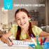 SCRIBBLEDO 10 Pack Dry Erase Number Line White Boards, 4x12 Inch, Double Sided for Kids Classroom