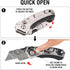 Olympia Tools 33-125 Turbofold Stainless Steel Utility Knife
