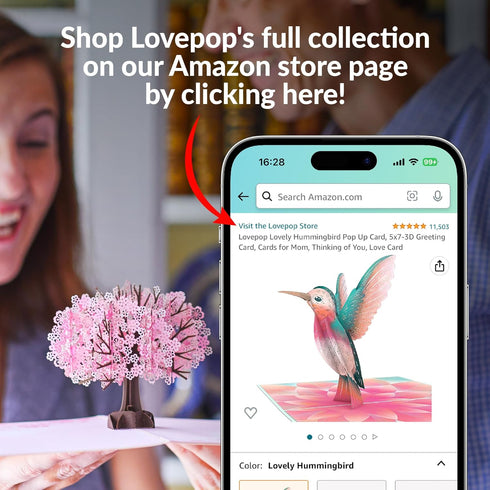 Set 12-Pack) 3D 4.5" 5.9" Lovepop Spring Bird Basket Series Box (Assorted Pop-Up Card for Her and Him - Everyday