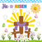 BeYumi 95Pcs Easter He is Risen Cross Bulletin Board Set, Honeycomb Jesus Resurrection Cutouts for Sunday School