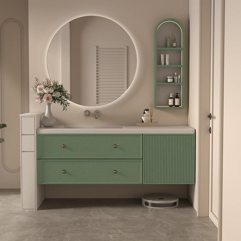 practicalWs Green Contact Paper, Peel and Stick Wallpaper with Tools, Modern Removable Wallpaper for Bedroom