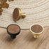 Set 4 of Elegant Golden Walnut Round Cabinet Knobs with Zinc Alloy Base