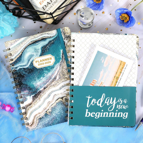 Planner 2025-2026 - Academic Weekly and Monthly Calendar from July 2025 to June 2026, 6.4'' x 8.5'' with Inner Pocket