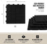 16" 16" 4 Playsafer Squarescape Rubber Interlocking Tile for Outdoor and Indoor Use | X | Easy Installation (Black
