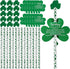 St. Patrick's Day Pencils, Shamrock Pencils with Greeting Cards, Green Pencils for Gift Prize Supplies (50 Sets)